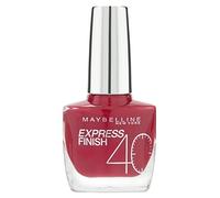 Maybelline New York Make-Up Nail Polish Express Finish Nail Polish Cherry/Ultra Quick Drying Colour in Rich Cherry Red 1 x 10 ml
