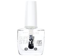Maybelline New York Make-Up Super Stay Nail Polish Forever Strong 7 Days Finish Gel Nail Polish 25 Crystal Clear/Transparent Gloss Ultra Strong Hold, UV Lamp Not Included, 1 x 10 ml