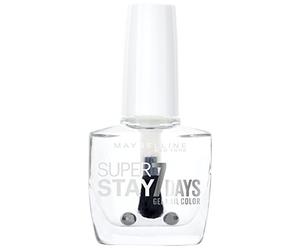 Maybelline New York Make-Up Super Stay Nail Polish Forever Strong 7 Days Finish Gel Nail Polish 25 Crystal Clear/Transparent Gloss Ultra Strong Hold, UV Lamp Not Included, 1 x 10 ml