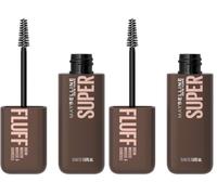 Maybelline New York Superfluff Brow Mousse, Soft, Full Brows, All Day Wear, Airy Volumising Mousse, Stiff Resistant, Flake Resistant, Deep Brown (Shade 260) (Pack of 2)
