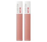 Maybelline New York SuperStay Matte Ink Lip Tint Uniform and covering result with pointed applicator Color 5 Loyalist Long Lasting 16h - 2 Lipsticks