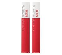 Maybelline New York SuperStay Matte Ink Lip Tint Uniform covering result with tip applicator Color 20 Pioner Long Lasting 16h - 2 Lipsticks
