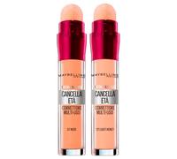 Maybelline New York The Erase Age Liquid Concealer Multipurpose Color 02 Nude with Sponge Applicator + Erase Age Liquid Corrector 121 Light Honey Against Dark Circles Instant Anti-Age