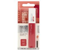 Maybelline Superstay Matte Ink Longlasting Liquid, Pink Nude Lipstick, Up to 12 Hour Wear, Non Drying, 80 Ruler