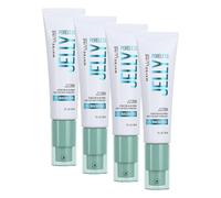 Maybelline Primer, Poreless Jelly, 24H Hydrating Blurring Primer, Silicone-Free, With Niacinamide, For a Fresh, Poreless Complexion, Up to 24H Hydrating Makeup Base (Pack of 4)
