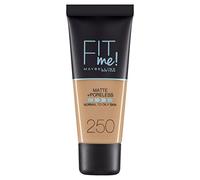 Maybelline Sun Beige Fit Me Matte and Poreless Foundation Number 250, 30 ml