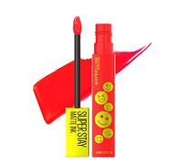 Maybelline Super Stay Matte Ink Liquid Lip Colour, Moodmakers Lipstick Collection, Long Lasting, Transfer Proof Lip Makeup, Energizer, Bright Red, 1 Count