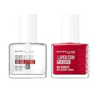Maybelline Superstay Ink Deep Red & Bonder Top Coat Nail Polish Duo Bundle