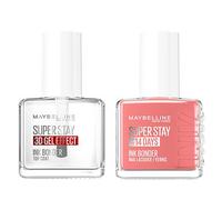 Maybelline Superstay Ink Nude Rose & Bonder Top Coat Nail Polish Duo Bundle