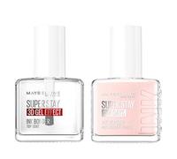 Maybelline Superstay Ink Porcelain & Bonder Top Coat Nail Polish Duo Bundle