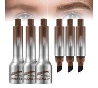 Maybelucky Eyebrow Brush,Brow-Fection Angled Brush & Dip-Chocolate, Natural Makeup Eye Brow Pencil,Anti-Smudge Eyebrow Makeup Brush, Portable Waterproof Matte Eyebrow Brush Kit(AUBURN)