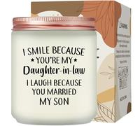 Maybeone Daughter in Law Gifts for Christmas - I Smile Because You are My Daughter in Law Candle - Daughter in Law Gifts for Mothers Day Birthday from Mother in Law