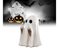 Mayboos Middle Finger Ghost Statue,Halloween Decorations Outdoor and Indoor,Party Decorations,Funny Halloween Decor,Resin Rude Ghosts Figurine,Ghost Ornament for Gifts