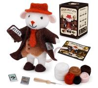 Mayboos Needle Felting Kit, Mouse Animal Needle Felting Beginner Kits with Basic Felt Tools Instruction Wool Felting Kits for Beginners Christmas DIY Craft Animal Home Decoration