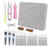 Mayboos Needle Felting,Needle Felting Kits,Felting Needle Tool with 8"x10"Needle Felting Mat,Felting Needles for Wool,Leather Finger Guards,Good for Any Felting