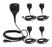 Maycall Walkie Talkie Microphone,Two Way Radio Shoulder Mic,Compatible with Retevis RT68 RT21 H-777 RT22 RT22S RT27 RT86 RT19 RT15 RB26 BAOFENG UV-5R 888S 5RM Kenwood Samcom pxton Radio(5Pack)