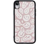 MAYCARI Aesthetic Case for iPhone X/Xs - Hard Back Case with Soft TPU Bumper, Hippie-B Print