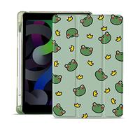 MAYCARI Cartoon Frog Prince iPad Case for 2018/2017 9.7 inch 5th/6th Generation, Cute With Pencil Holder, Auto Sleep/Wake, Soft TPU Back Protection for Girls Women Men
