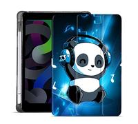 MAYCARI Cute Panda Case for iPad 2018/2017 9.7 inch, Support Auto Sleep/Wake, Soft TPU Back Protective Case with Pencil Holder