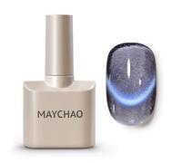 MAYCHAO 15ML Cat Eye Gel Nail Polish 1Pc Nebula Glow Magnetic Nail Polish with Magnet Soak off Holographic Cat Eye Gel Polish for Nail Art Manicure Salon DIY at Home