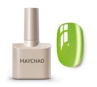 MAYCHAO 15ML Cat Eye Gel Nail Polish 1Pc Shine Muscat Magnetic Nail Polish with Magnet Soak off Holographic Cat Eye Gel Polish for Nail Art Manicure Salon DIY at Home