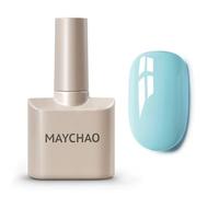 MAYCHAO 15ML Gel Nail Polish, Cerulean Blue Gel Nail Polish, Soak Off UV LED Gel Polish Nail Art Starter Manicure Salon DIY at Home, 0.5 OZ