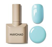 MAYCHAO 15ML Gel Nail Polish, Cerulean Blue Gel Nail Polish, Soak Off UV LED Nail Varnish Nail Art Starter Manicure Salon DIY at Home, 0.5 OZ