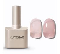 MAYCHAO 15ML Jelly Gel Nail Polish - Nude Gel Nail Polish Pale Taupe Translucent Soak Off UV Gel Polish Neutral Color Nail Gel Polish for Nail Art French Manicure at Home