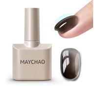 MAYCHAO 7-in-ONE Black Builder Nail Gel, 15ML Builder Base Strengthening Gel UV/LED Building Nail Gel in a Bottle for Nail Repair Nail Strengthen Hard Gel Builder Nail Extension Gel Builder