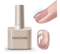 MAYCHAO 7-in-ONE Clear Brown Builder Nail Gel, 15ML Builder Base Strengthening Gel UV/LED Building Nail Gel in a Bottle for Nail Repair Nail Strengthen Hard Gel Builder Nail Extension Gel Builder