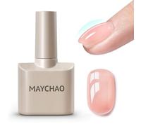 MAYCHAO 7-in-ONE Clear Pink Builder Nail Gel, 15ML Builder Base Strengthening Gel UV/LED Building Nail Gel in a Bottle for Nail Repair Nail Strengthen Hard Gel Builder Nail Extension Gel Builder