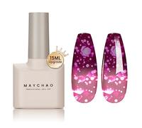 MAYCHAO Color Changing Gel Nail Polish Grape Purple to Plum Temperature Change Gel Polish Soak Off Nail Lamp Nail Art Manicure Salon DIY at Home