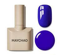 MAYCHAO Gel Nail Polish, 15ML Sapphire Blue Gel Polish, Soak Off UV LED Nail Varnish Nail Art Starter Manicure Salon DIY at Home, 0.5 OZ