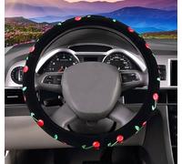 Mayco Bell 2016 Automotive Women Embroidery Cute Car Steering Wheel Cover (Cherry)