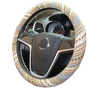 Mayco Bell 2016 Ethnic Style Coarse Flax Cloth Automotive Steering Wheel Cover Anti Slip and Sweat Absorption Car Wrap Cover (A)