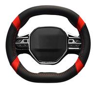 Mayco Bell Microfiber Leather Steering Wheel Cover for Peugeot 208, Black Red