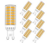 MAYCOLOR G9 LED Light Bulb 9W Equivalent to 75W, Warm White 3000K, 750 LM, G9 Corn LED Light Bulb for Chandeliers, Crystal Chandeliers, Not Dimmable, 8 Pack