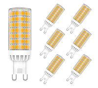 MAYCOLOR G9 LED Light Bulb 9W Equivalent to 75W, Warm White 3000K, 750 LM, G9 Corn LED Light Bulb for Chandeliers, Crystal Chandeliers, Not Dimmable, 6 Pack