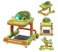 Maycoly Dinosaur Walker with Musical Play Set, Footrest, Push Handle, Can Umbrella, Height Adjustable, 360 Degree Rotation, Quiet Four Wheels, Suitable for Babies from 6 Months