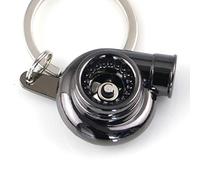 maycom® Creative Spinning New Turbo Turbocharger Keychain Key Chain Ring Keyring Keyfob (Gunmetal Black)