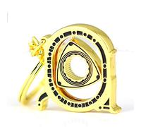 Maycom® New HOT Spinning Rotor Keychain Creative Car Fans Favorite Auto Parts Model Wankel Rotary Engine Keyring Key Ring Chain Keychain Keyfob (Gold)