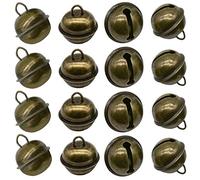 Maydahui 20 PCS Vintage Jingle Bell 1 Inches Antique Decorative Tone Copper Bell for Pet Dog Cat Pendants Christmas Tree Crafts Decoration