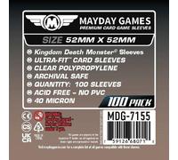 Mayday Clear Card Sleeves 52mm x 52mm (100)