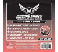 Mayday Premium Square Card Sleeves, 50 pcs, 80 x 80 mm, Polypropylene (PP), Acid-Free, PVC-Free, Clear