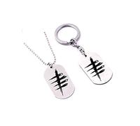 MayDee Dead Daylight Necklace Silver Dog Tag Pendant Gift Men Women Game Choker Accessories, 5x3cm, Metal, No Gemstone