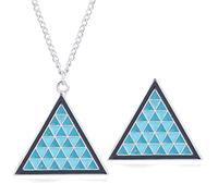 MayDee Detroits Necklace Badge Set - Became Humans Game Cosplay Accessories Triangle Energy Sign Pendant Necklace Brooch 2pcs