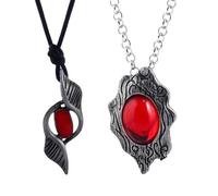 MayDee Devils Cry Necklaces - Demons Hunter Dantes Soul Stone Pendant Jewelry Cosplay Accessories 2 Pcs (ColorB)