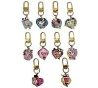 MayDee Hellu Boss Keyring Helluva Chibi Figure Pendant, 10 Metal Key Fobs for Fans