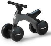 Maydolly Baby Balance Bike, Toddler Balance Bike for 1 Year Old Boys Girls, 4 Wheels Toddler First Bike, First Birthday Gifts for 10-36 Month (black)