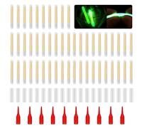 mayDONG 50Pcs Fishing Glow Stick Bright Green Fluorescent Light Rod Tip Glow Sticks Night Fishing Light Sticks Fishing Supplies